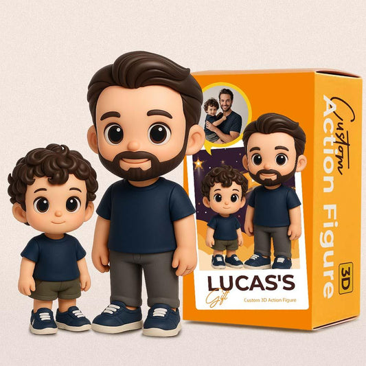 Custom Dad 3D Action Figure from Photo Unique & Thoughtful Photo Personalized Toy Figure to Dad Custom Action Figure Gifts For Father's Day