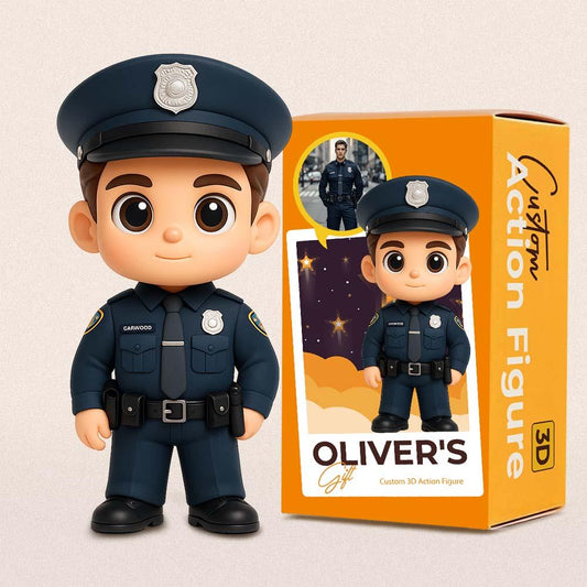 Personalized 3D Printed Policeman Toy Create a One-of-a-Kind Surprise Gift for Policeman