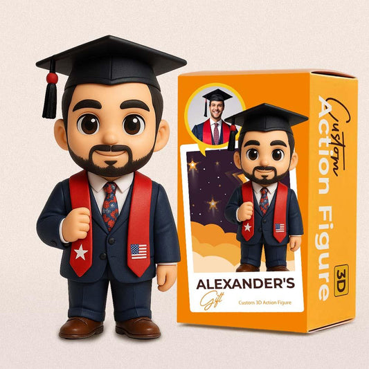 Custom Graduation 3D Action Figure from Photo Unique & Thoughtful Gift for Graduation Gifts
