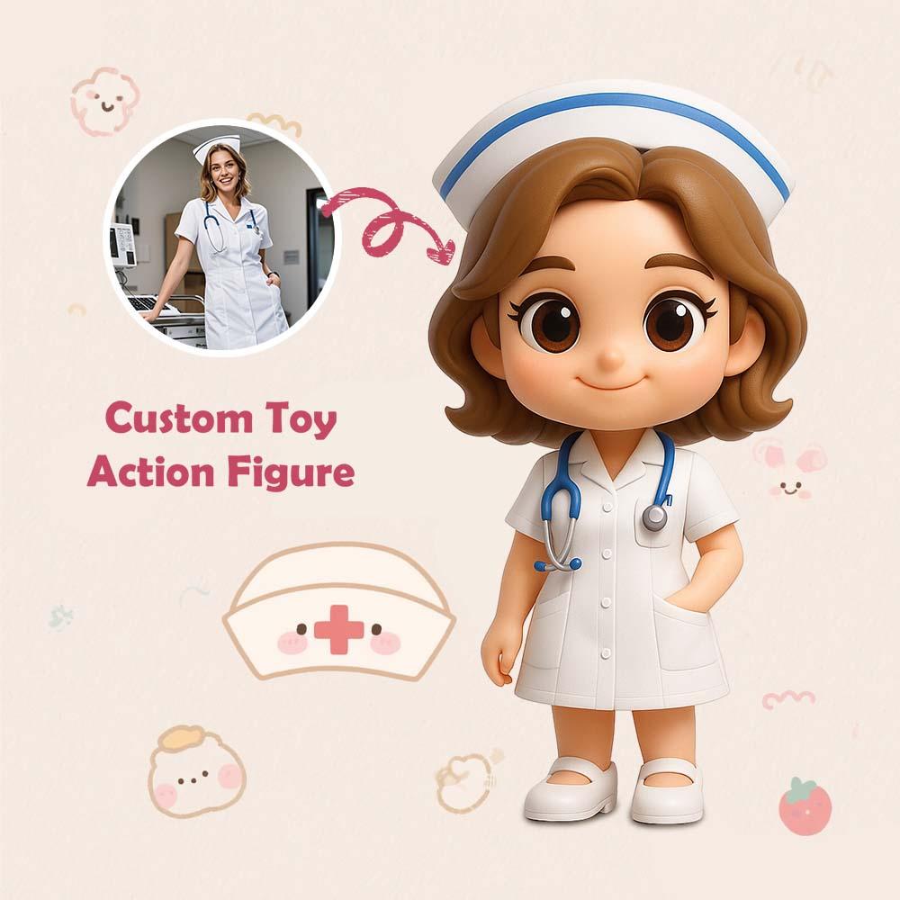 Custom 3D Action Figure From Your Photo Personalized Toy Figure to Nurses Custom Action Figure Gifts For Nurses