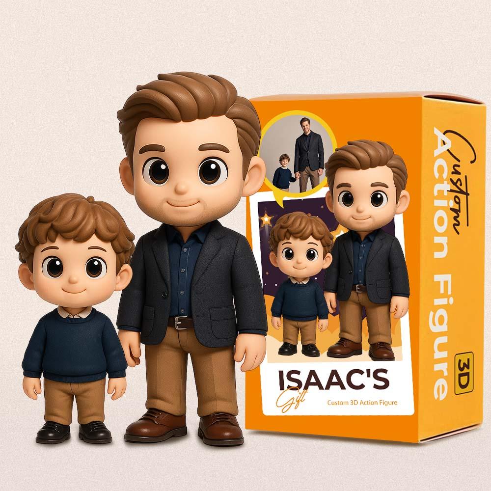Custom Toy Figure 3D Mini Figures Personalization Photo Blind Box Gifts For Dad