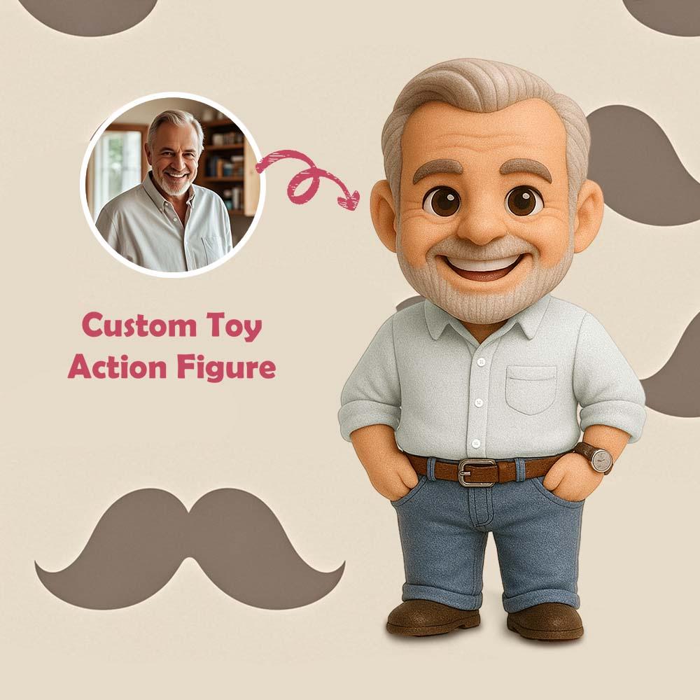 Personalized 3D Action Figure Custom Action Toy Figure Turn Your Photo into a Unique Gift for Father