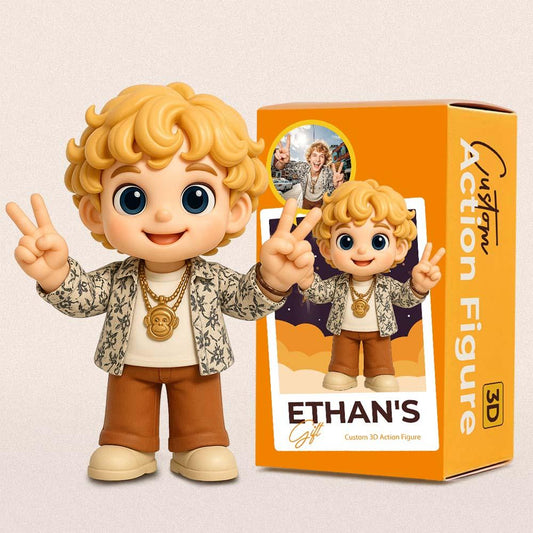 Custom 3D Action Figure Turn Your Photo Unique & Thoughtful Gift for Travel Lover