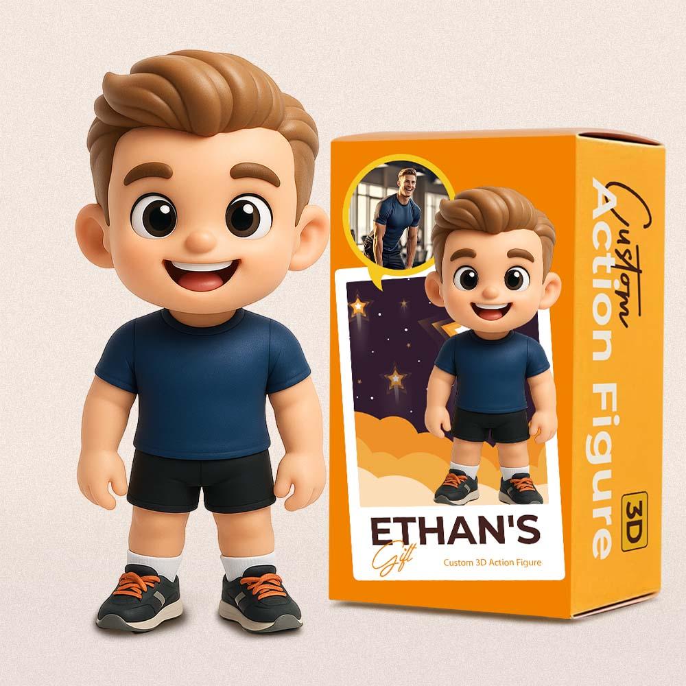 Personalized 3D Action Figure Turn Your Photo into a Unique Gift for Sports Lover