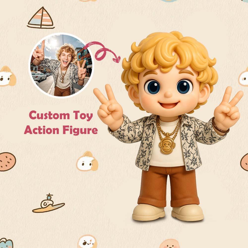 Custom 3D Action Figure From Your Photo Personalized Toy Figure  to Travel Lover