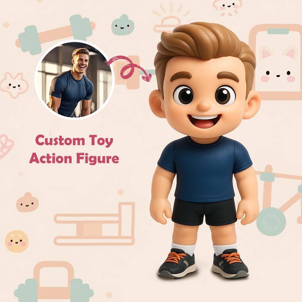 Personalized 3D Action Figure Turn Your Photo into a Unique Gift for Sports Lover