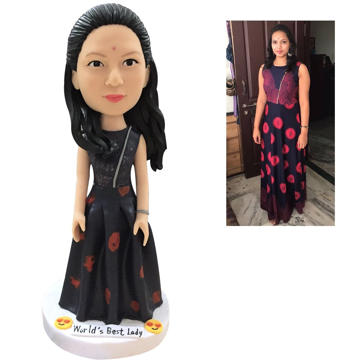 Fully Customizable 1 person Custom Bobblehead With Engraved Text Brithday Gifts
