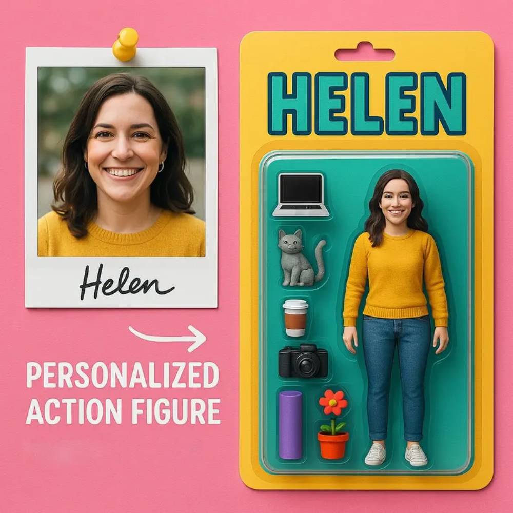 Custom Action Figure Pack Packaging Toy Box Style Art Gift Personalized Acrylic Keychain Gift for Dad