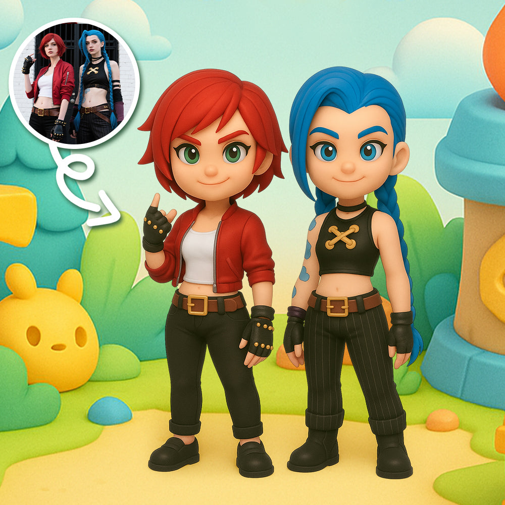 Custom 3D Cartoon Figure from Your Cosplay Photo Chibi Style Character Replica Figurine