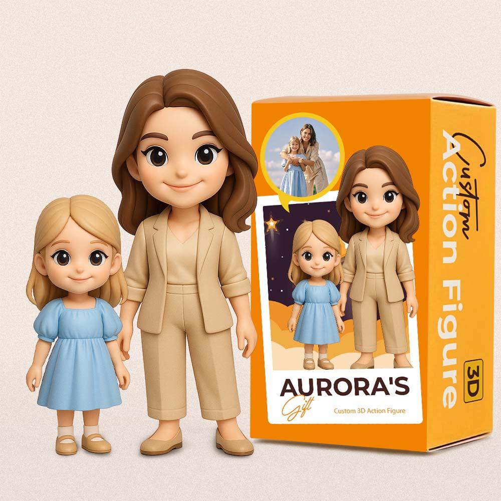 Custom 3D Action Figure From Your Photo Personalized Toy Figure  Custom Action Figure Gifts For Mom