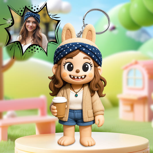 Handmade 3D Cartoon Figure with Unique Facial Expression and Lively Style