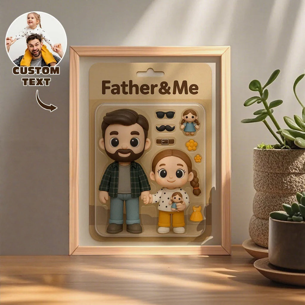 Custom Action Figure Portraits | Personalized Toy Box Art | Custom Photo Frame Decorations Father's Day Gifts