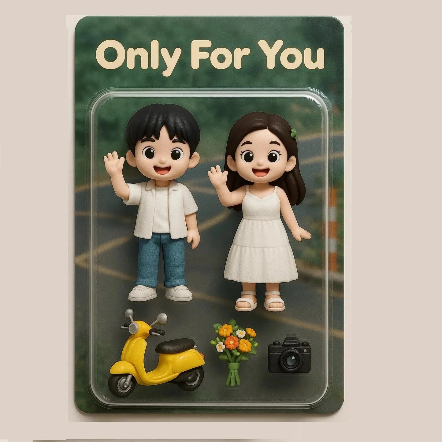 Full Body Custom Action Figure Pack Packaging Toy Box Style Art Gift Personalized Acrylic Fridge Magnets Couple's Gifts Wedding Gifts