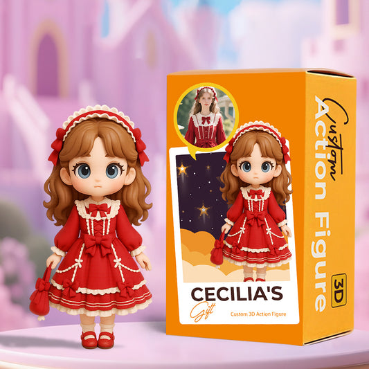 Unique 3D Lolita Figurine From Your Lolita Photo Personalized Handmade Gift For Friends Lovers And Lolita Style Birthday Present