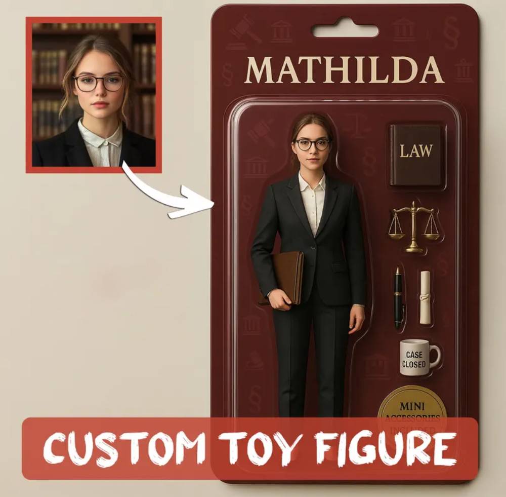Custom Action Figure Pack Packaging Toy Box Style Art Gift Personalized Acrylic Keychain Gift for Mother