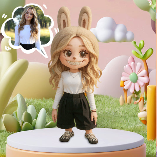 Cute Custom 3D Figurine in Whimsical Cartoon Style for Collectors and Gifts
