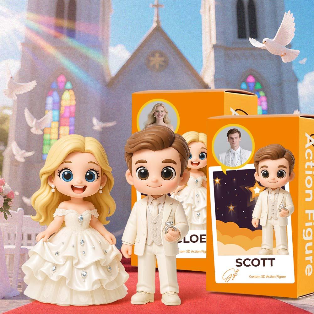 Create Your Own Couple Figurines Custom 3D Characters for Wedding Proposal or Love Celebration Based on Real People