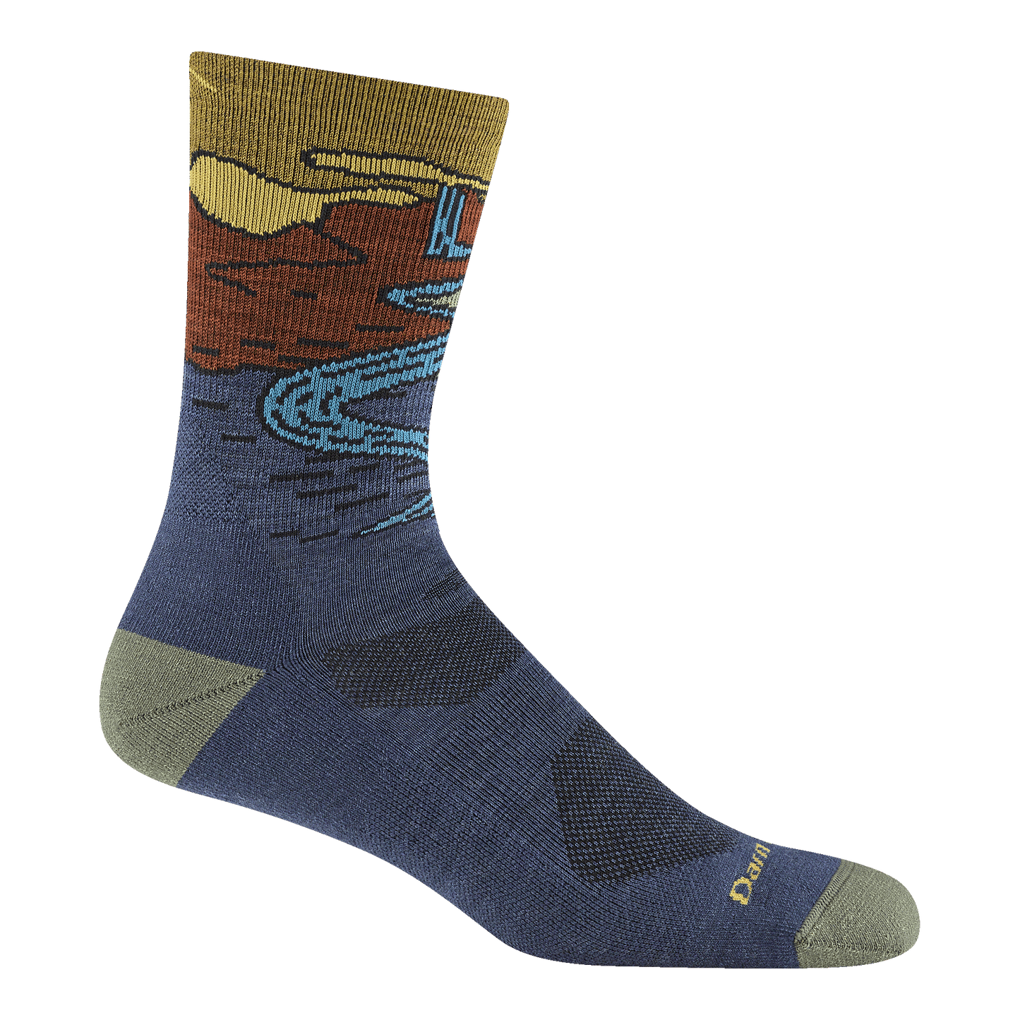 Men's Chasing Waterfalls Micro Crew Lightweight Hiking Socks