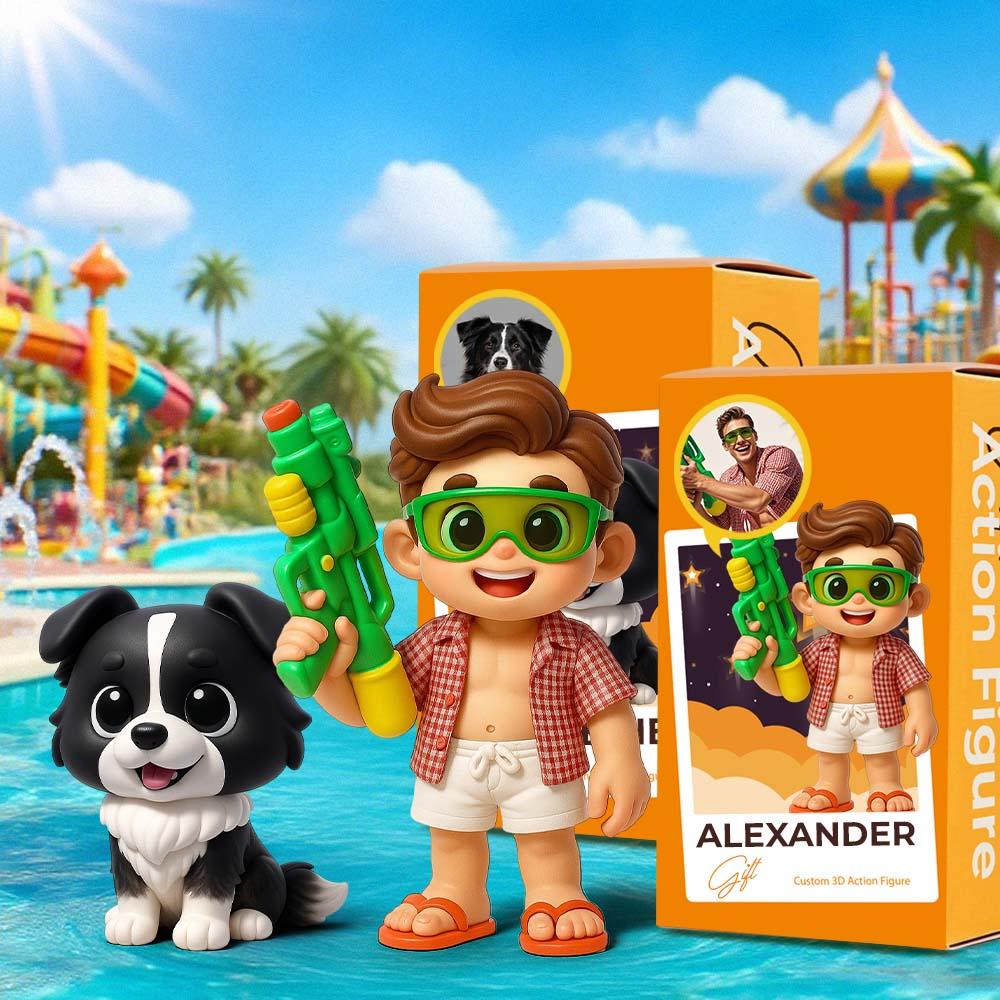 Personalized 3D Action Figure Turn Your Photo into a Unique Gift for Travel Lover