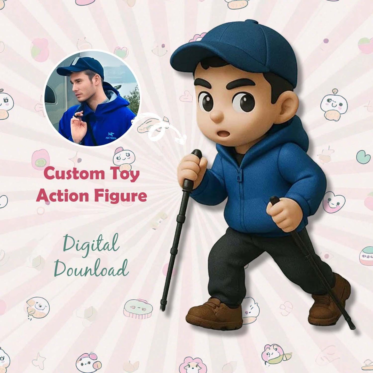 Custom 3D Action Figure From Your Photo Personalized Toy Figure Custom Action Figure Gifts For Her