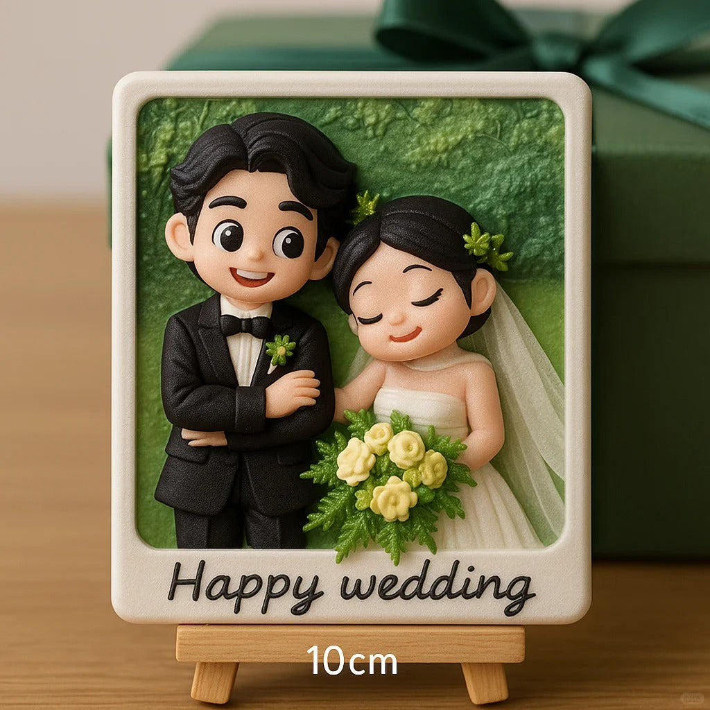 Personalized 3D Printed Wedding Couple Figure from Photo Romantic Gift for Him and Her