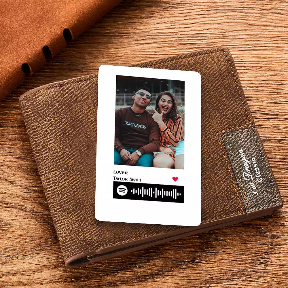 Custom Scannable Spotify Code Card Photo Wallet Insert Card