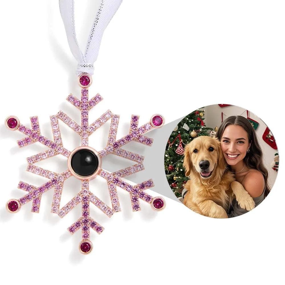 Personalized Projection Ornament Custom Photo Snowflake Christmas Gifts Multiple Styles