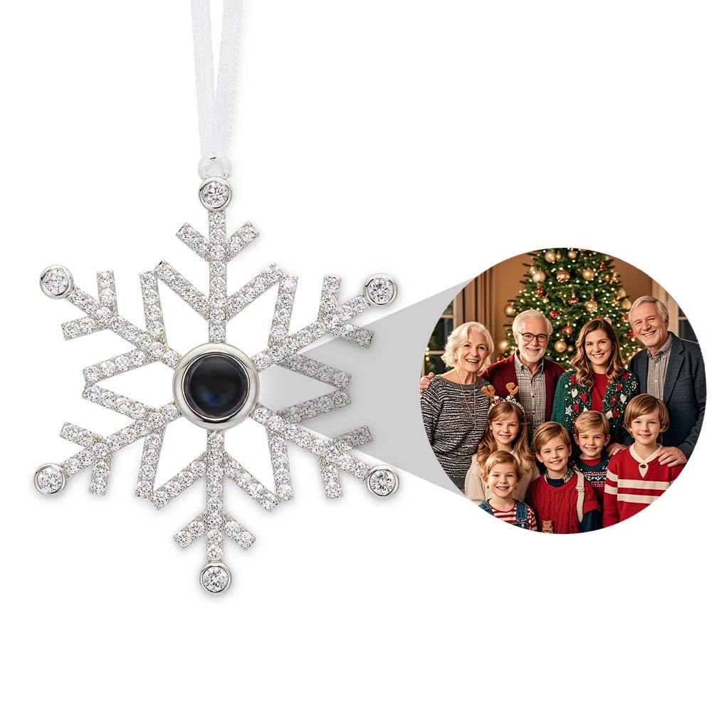 Personalized Projection Ornament Custom Photo Snowflake Christmas Gifts Multiple Styles