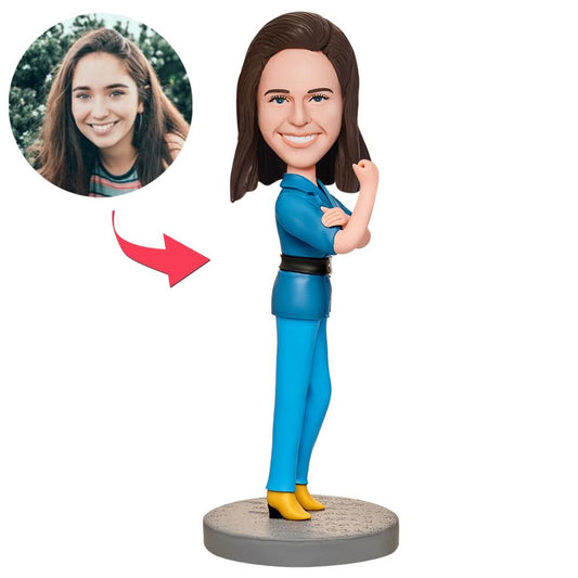 Mothers Day Custom Bobblehead with Engraved Text Strong Mother Gift for Mum
