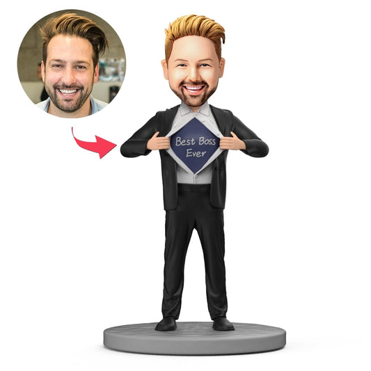 Personalized BEST BOSS EVER Bobblehead with Engraved Text