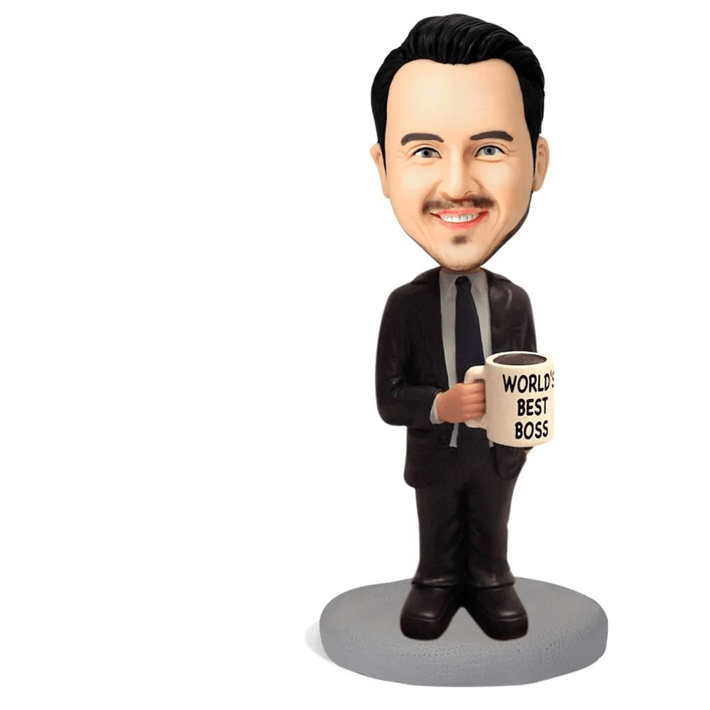 Custom World's Best Boss Bobblehead with Engraved Text