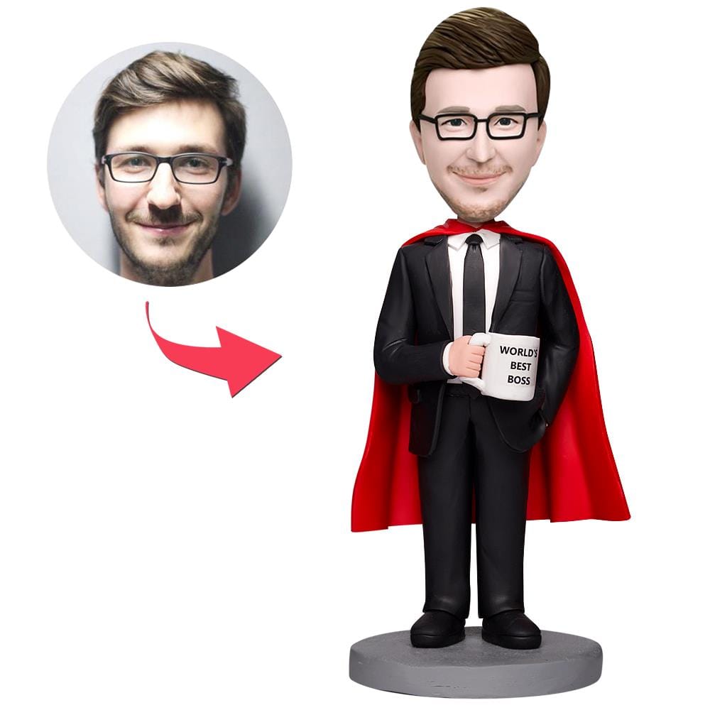 Personalized Super Boss Bobblehead With Engraved Text