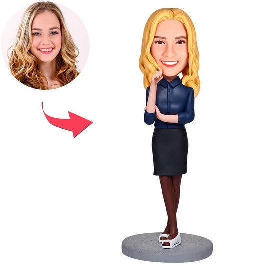 Custom Bobblehead Business Sexy Womans With Engraved Text
