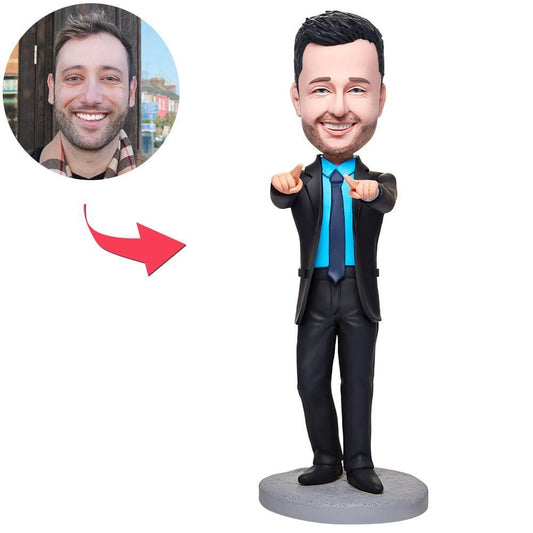 Personalized Business Man Good Job Bobbleheads With Engraved Text