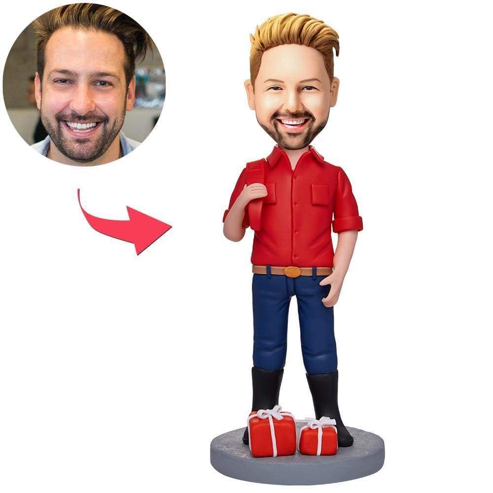 Personalized Santa Claus In Jeans Bobblehead Christmas Gifts for Kids