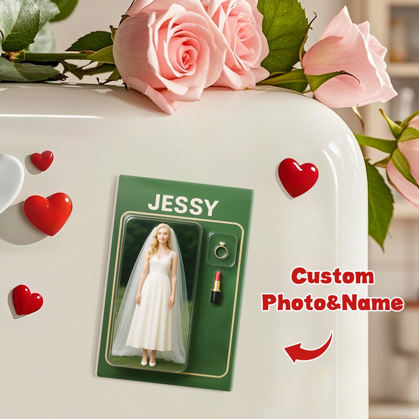 Full Body Custom Action Figure Pack Packaging Toy Box Style Art Gift Personalized Acrylic Fridge Magnets Couple's Gifts Wedding Gifts