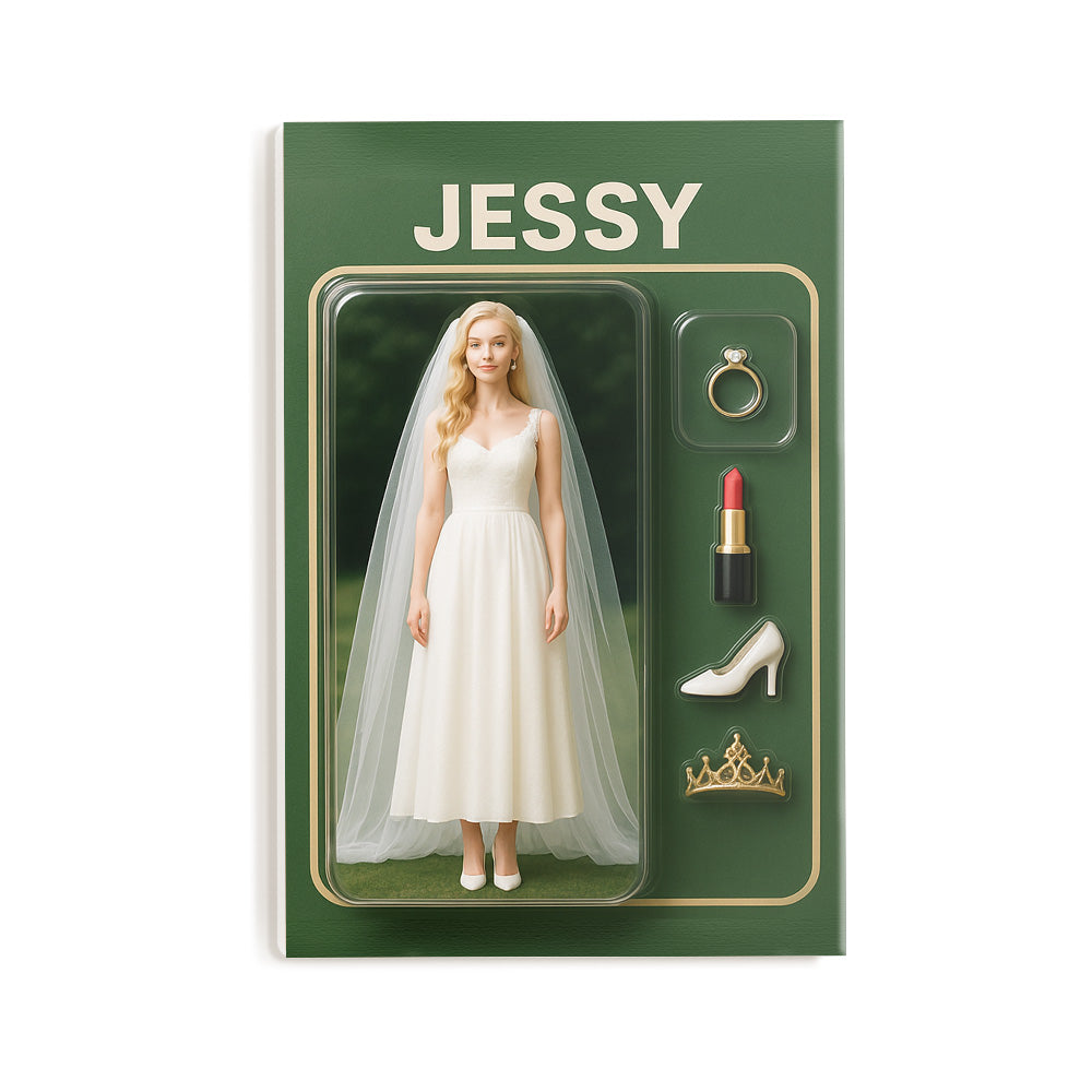 Full Body Custom Action Figure Pack Packaging Toy Box Style Art Gift Personalized Acrylic Fridge Magnets Couple's Gifts Wedding Gifts