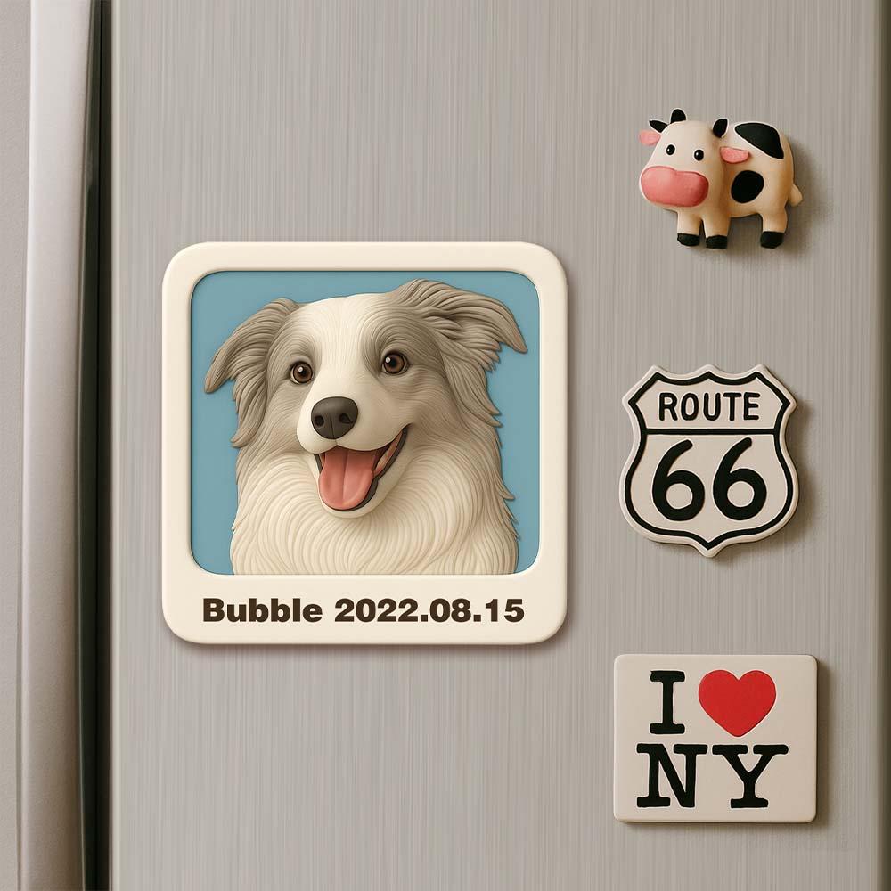 Custom Couple Cartoon Fridge Magnet from Photo Personalized 3D Mini Character Gift for Boyfriend or Girlfriend