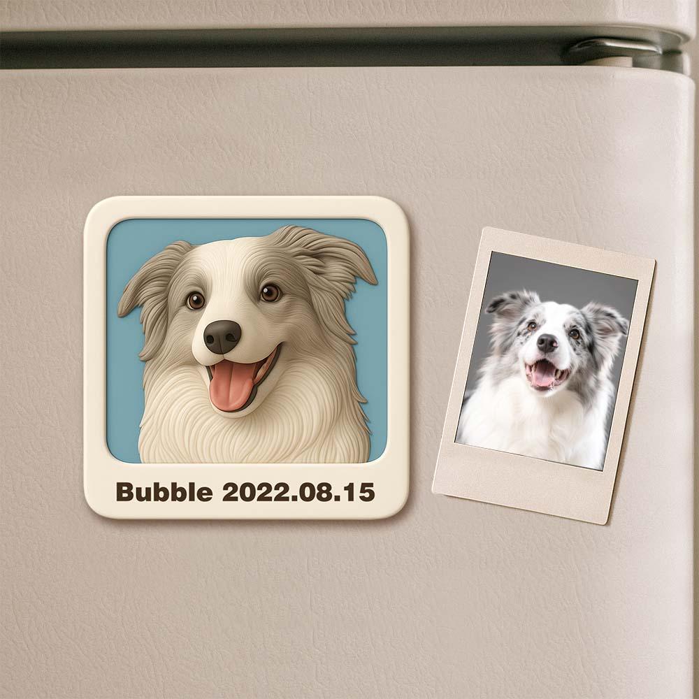 Custom Couple Cartoon Fridge Magnet from Photo Personalized 3D Mini Character Gift for Boyfriend or Girlfriend