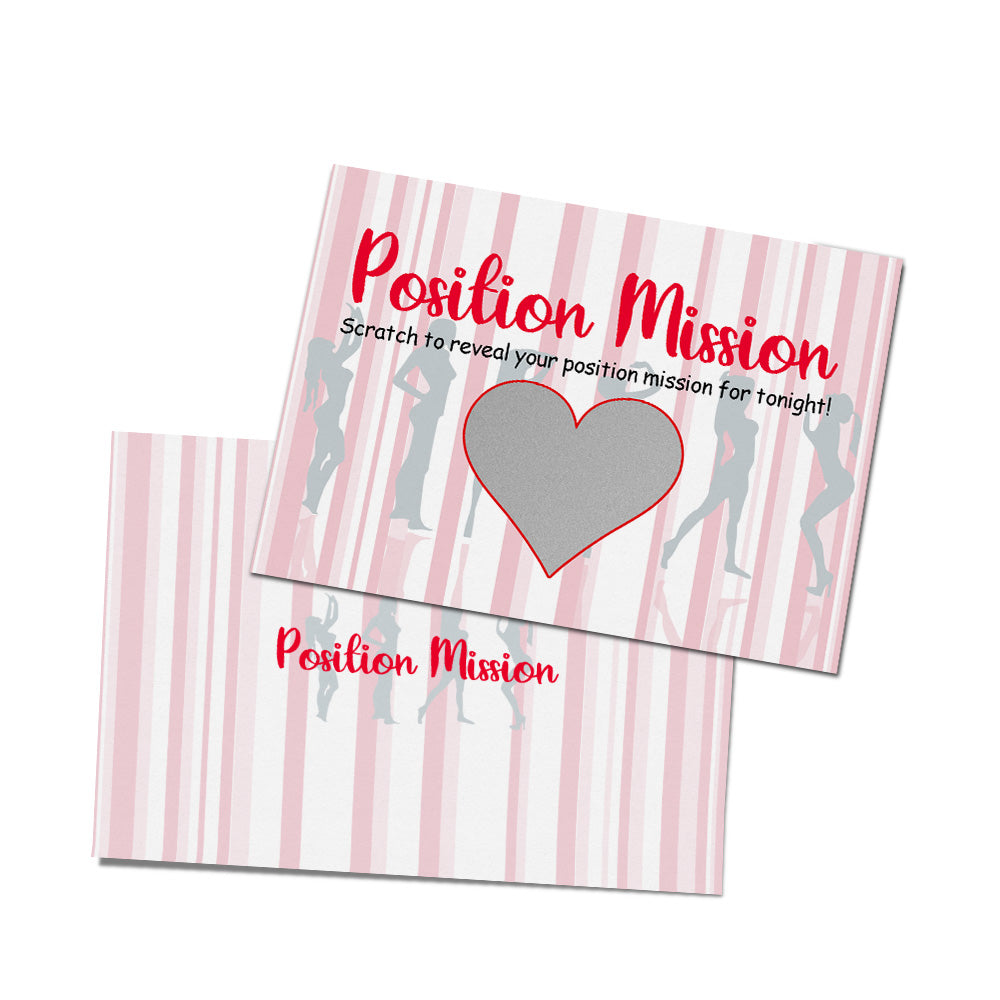 Surprise Naughty Scratch Card Funny Position Mission Couples Games Scratch off Card