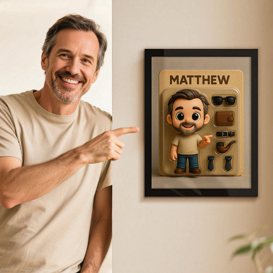 Custom Action Figure Portraits | Personalized Toy Box Art | Custom Photo Frame Decorations