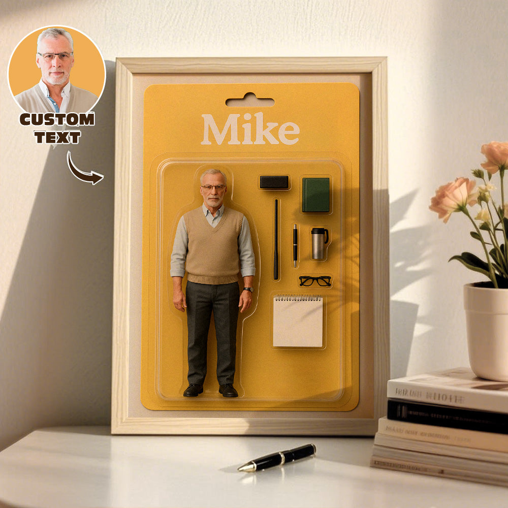 Custom Action Figure Portraits | Personalized Toy Box Art | Custom Photo Frame Decorations Father's Day Gifts