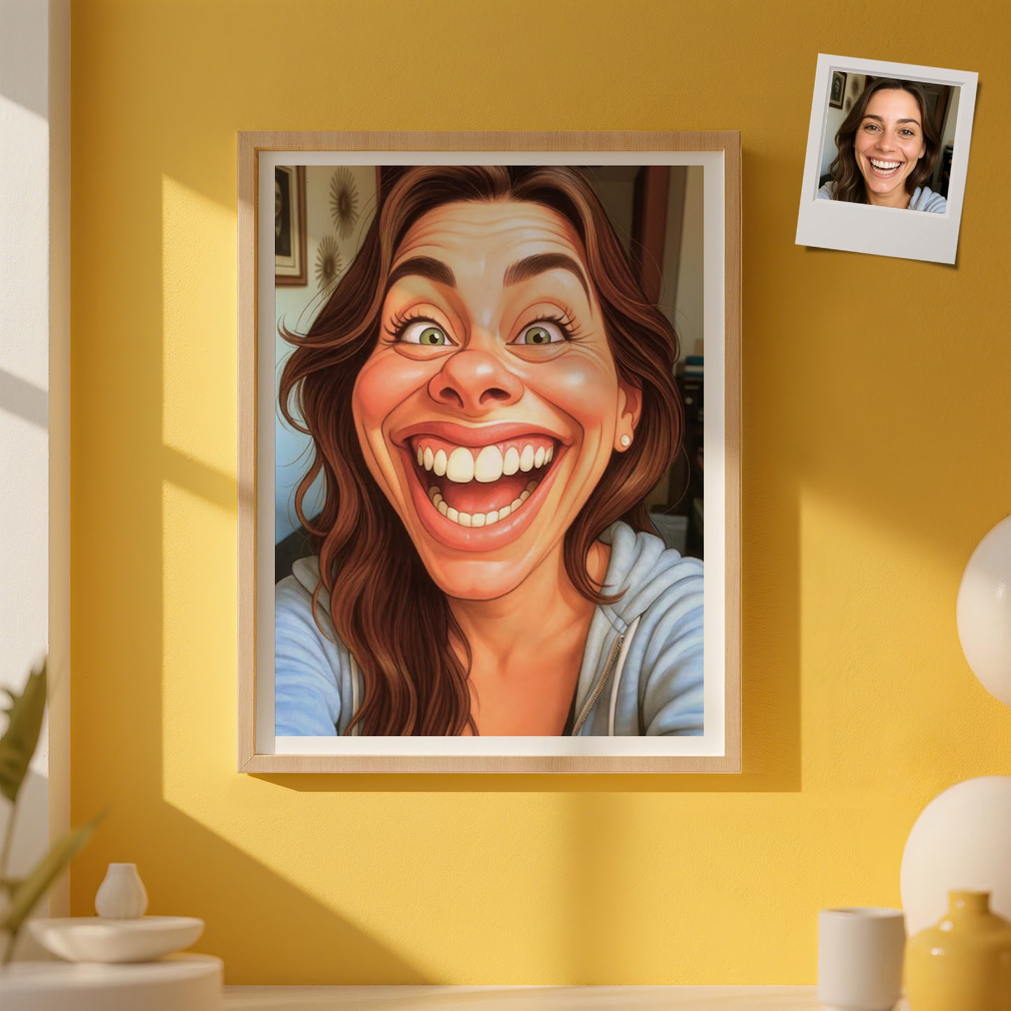 Custom Funny Caricature Portrait Frame Transform Your Photo into Hilarious Art Gift Best Gift for Husband Wife Family