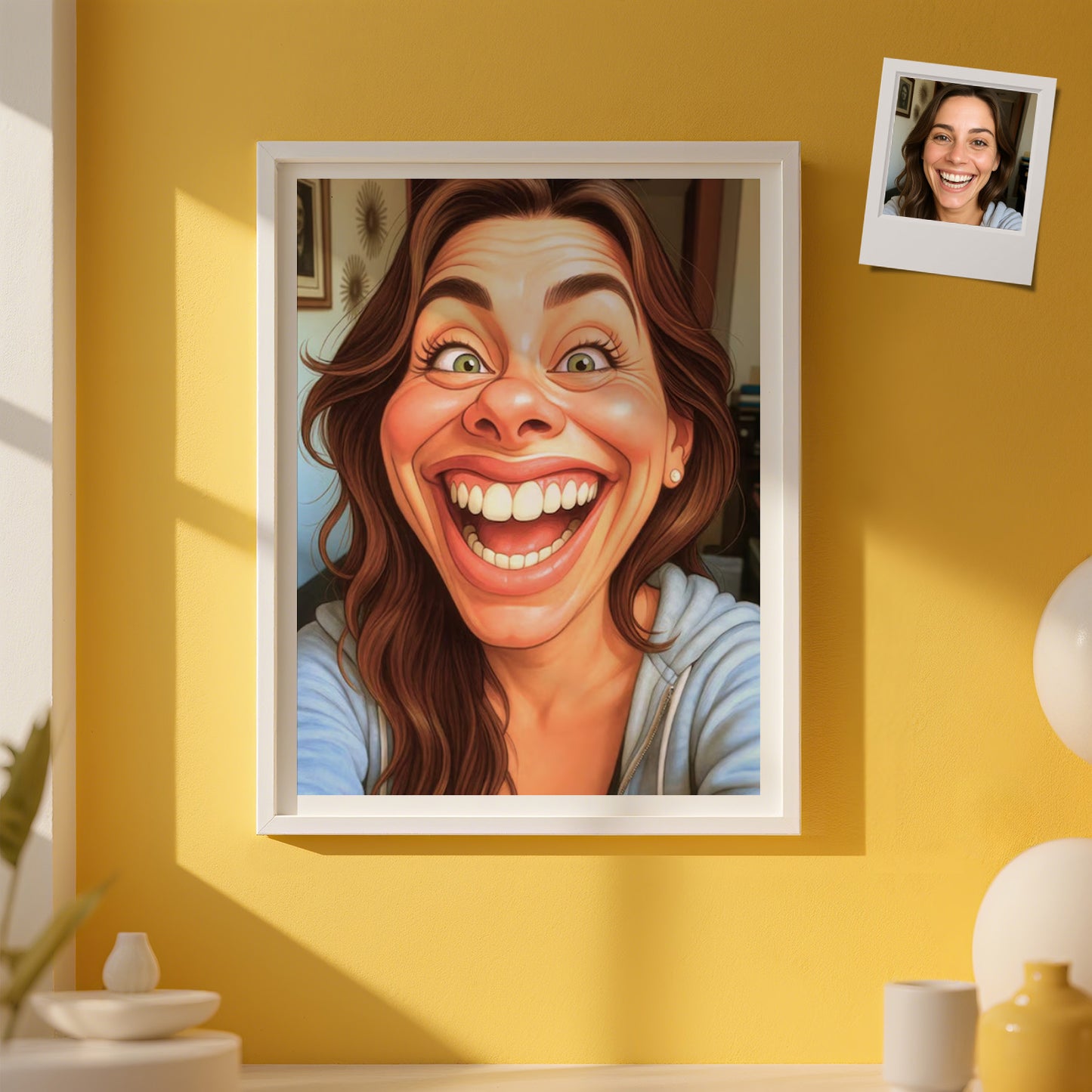 Custom Funny Caricature Portrait Frame Transform Your Photo into Hilarious Art Gift Best Gift for Husband Wife Family