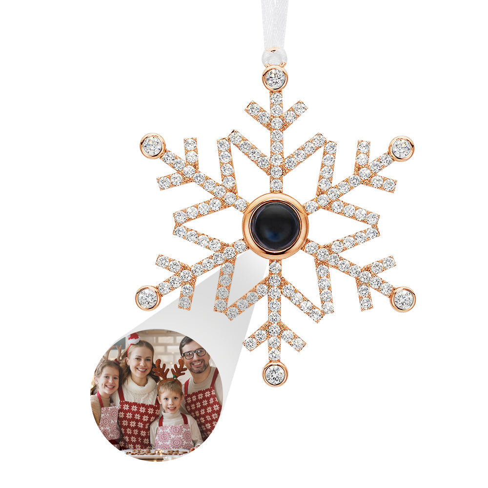 Personalized Projection Ornament Custom Photo Snowflake Christmas Gifts Multiple Styles