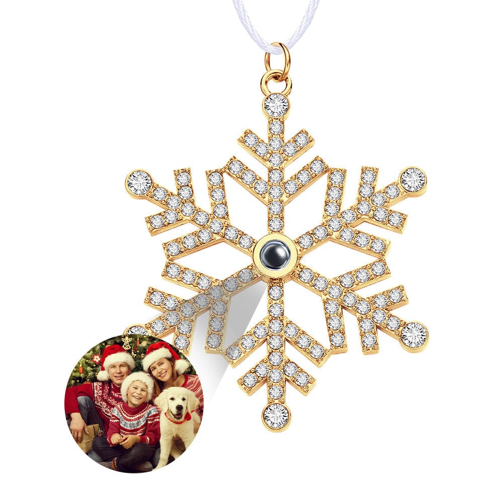 Personalized Projection Ornament Custom Photo Snowflake Christmas Gifts Multiple Styles