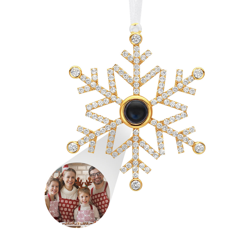 Personalized Projection Ornament Custom Photo Snowflake Christmas Gifts Multiple Styles