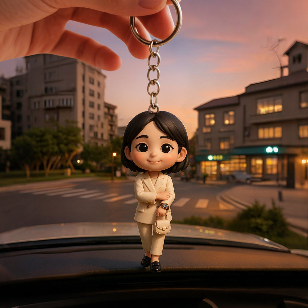 Custom 3D Keychain Figure from Your Photo Personalized Mini Doll Gift Idea
