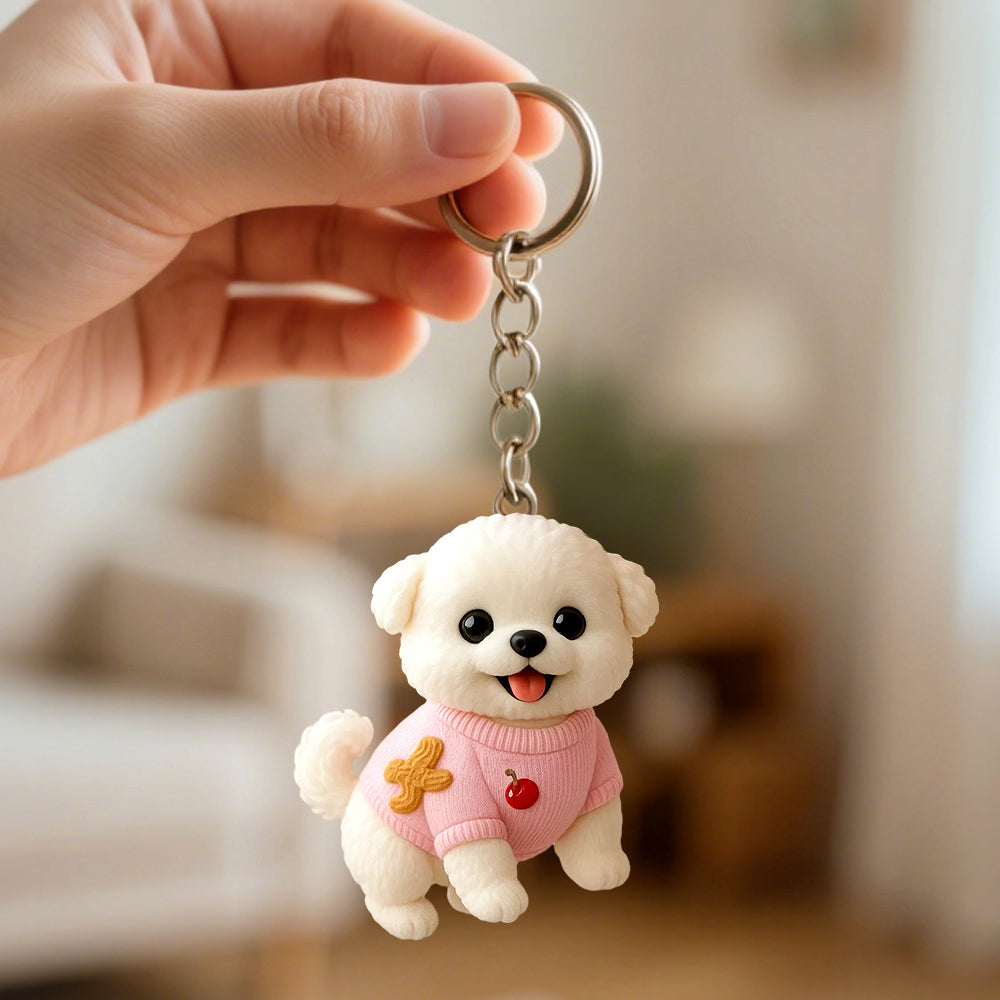 Custom 3D Keychain Figure from Your Photo Personalized Mini Doll Gift Idea