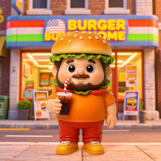 Personalized 3D Mini Figure Custom Cartoon Style Doll from Your Photo  Create Your Own Burger Character for Food Lovers Unique Collectible Gift for Her or Him